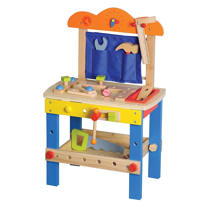 Lelin Toys - Wooden Workbench - Blue New Classic Toys